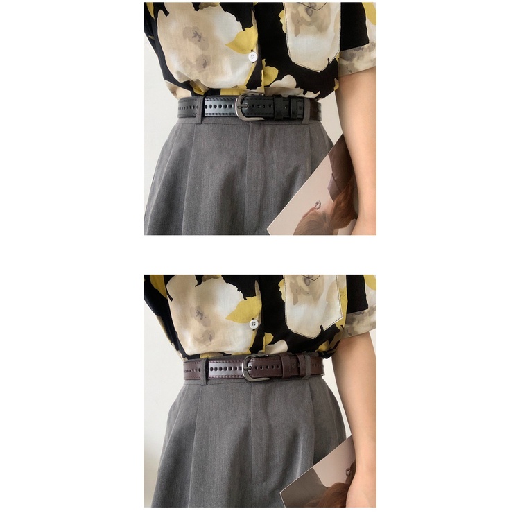 BGS-173 Ikat Pinggang Gesper Belt Polos Wanita Bahan Kulit PU / Tali Pinggang Wanita / Gesper Fashion Style Kekinian 2022