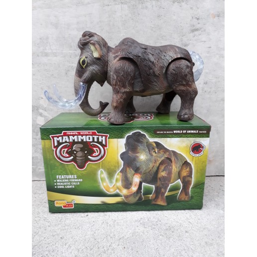 MAINAN GAJAH MAMMOTH BISA JALAN BERSUARA LAMPU - ANAK EDUKATIF HEWAN
