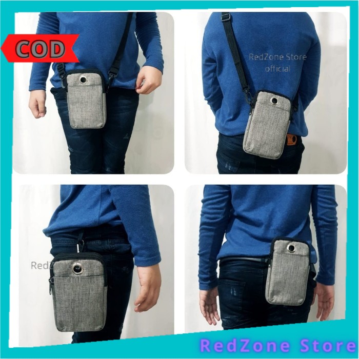 Tas Selempang Pria Anti Air Water Proof Import Murah Keren Sling Bag Cowok Waistbag Terbaru Tas Ping