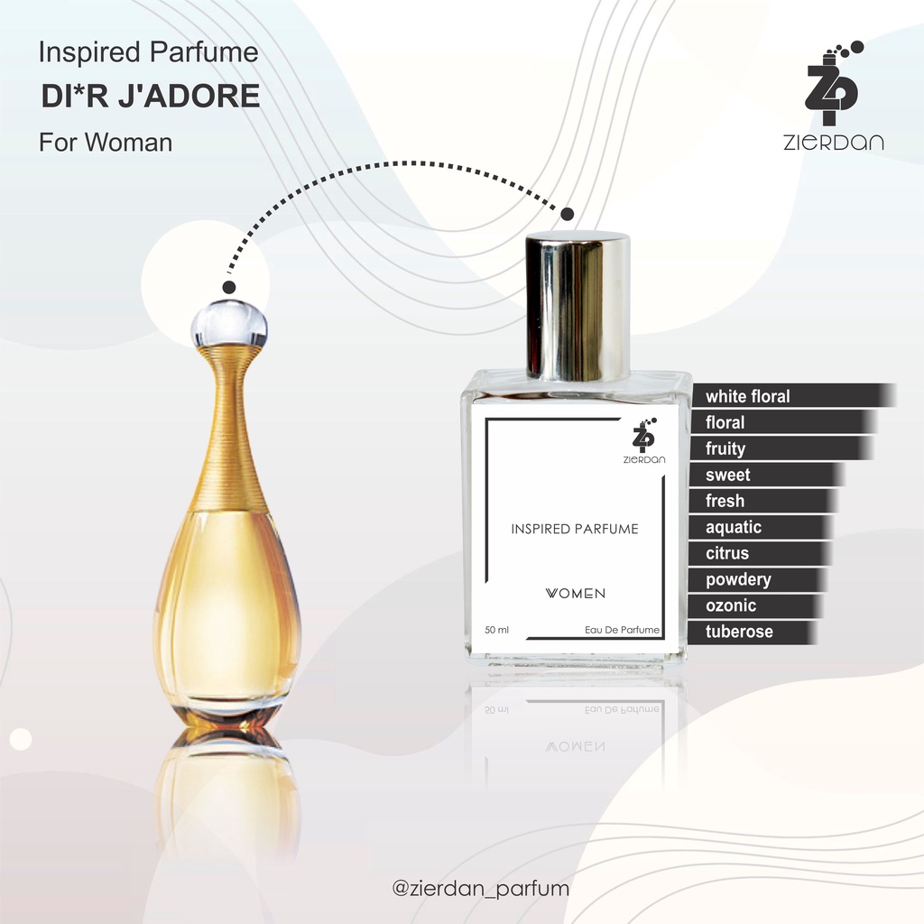 Zierdan Inspired Parfum Di*r J'Adore Parfume Farfum Minyak Wangi Tahan Lama Wanita Cewek