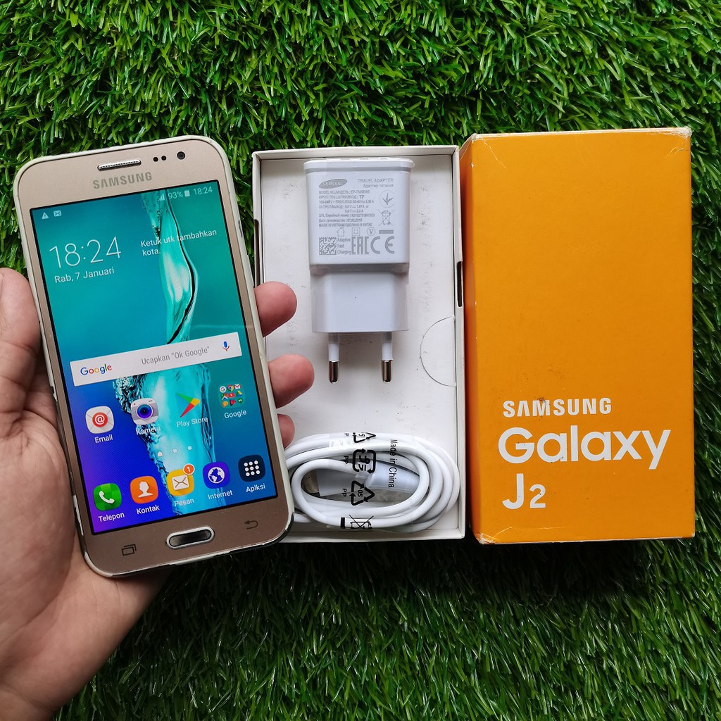 Handphone Hp Samsung J2 2016 1 5 16gb Fullset No Hf Second Seken Bekas Murah Shopee Indonesia