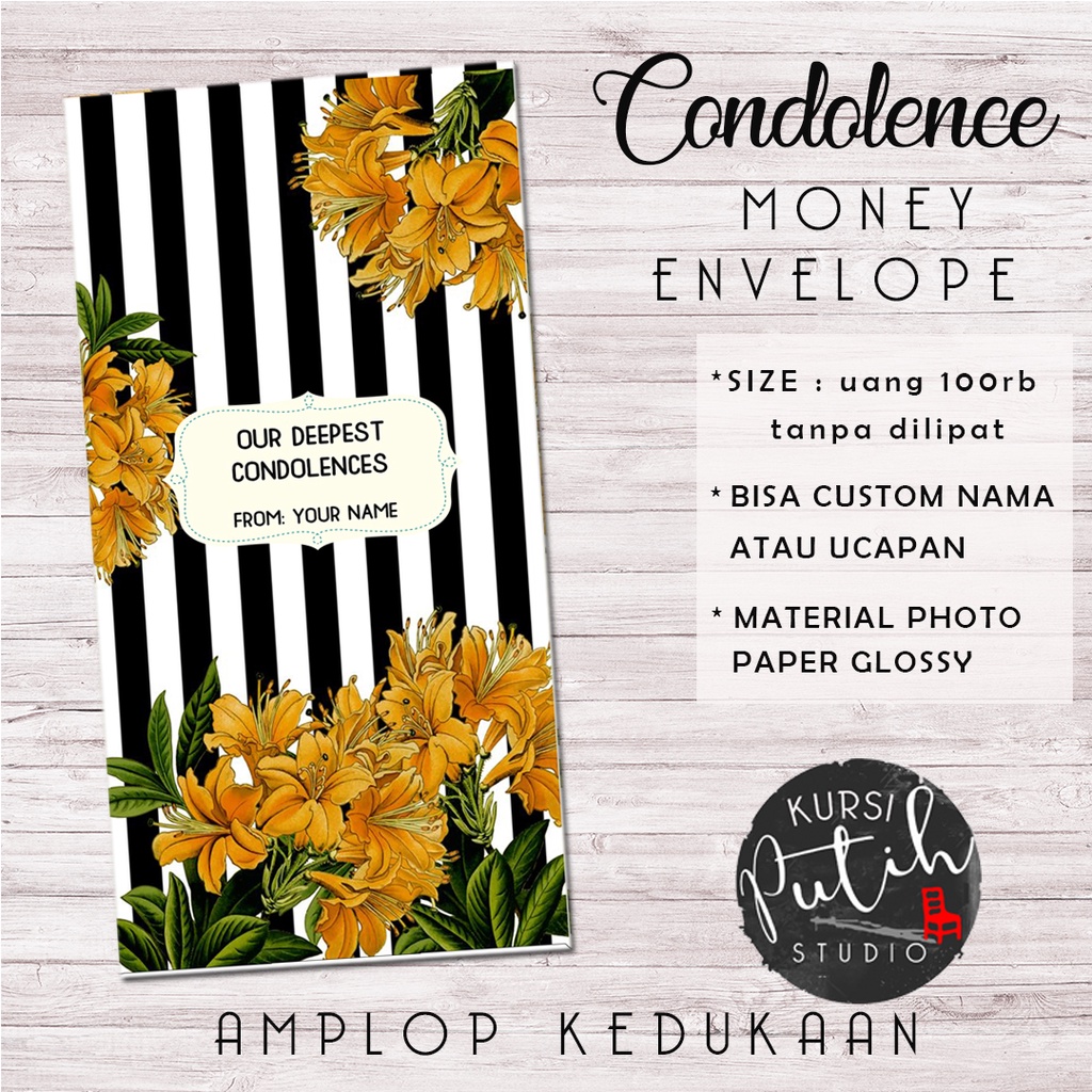 

condolence money envelope amplop duka cita/belasungkawa