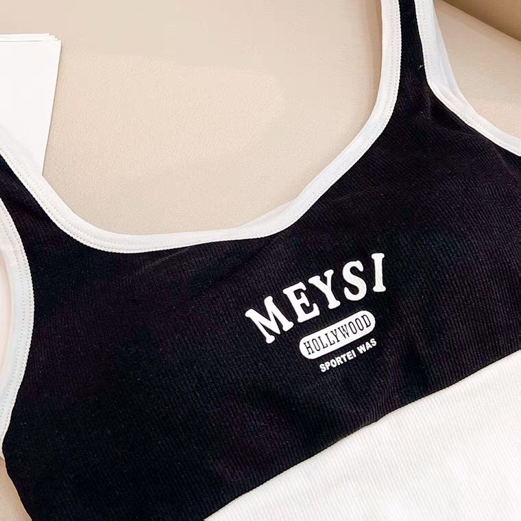 ✅𝐅𝐎𝐈𝐒𝐒® TankTop Bra Sexy Kasual Cetak Huruf TankTop Olahraga Trendi 1212