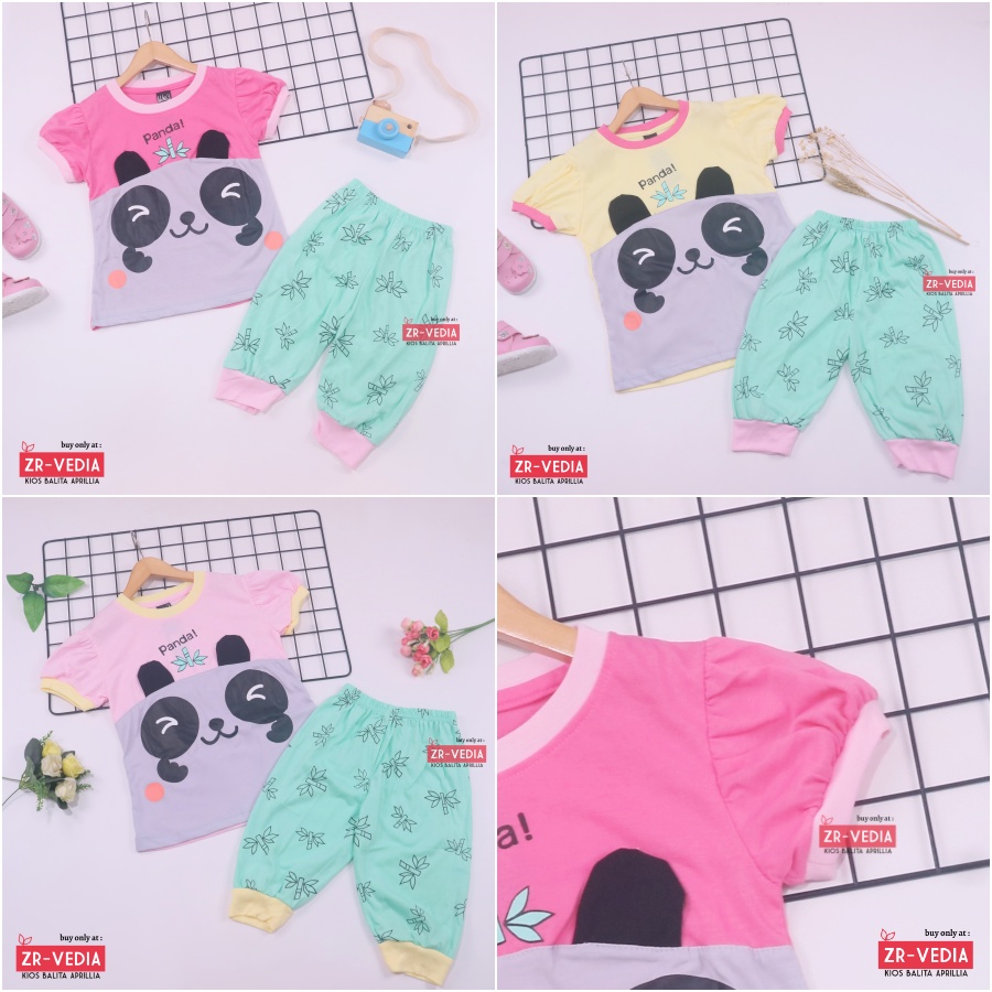 Setelan Bare Bears Size 4-6 Tahun / EXPORT Quality Baju Karakter Kaos Lengan Pendek Celana Pendek