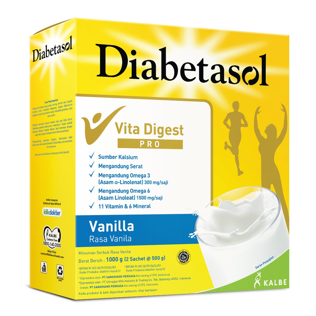 DIABETASOL VANILA [950 gr] 1000 GR/ DIABETASOL COKLAT 1000 GR/1000gr/1kg