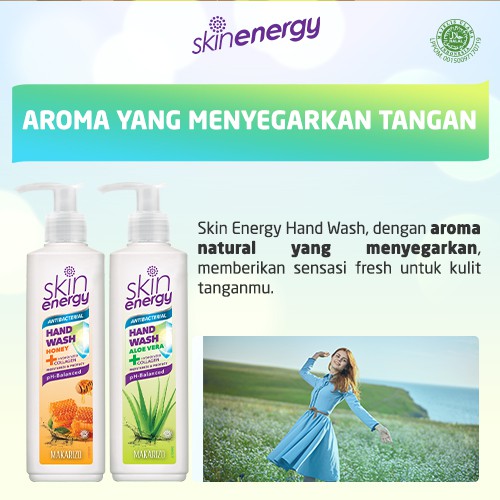 Makarizo Skin Energy Anti Bacterial Hand Wash Honey 250 mL / Sabun Cuci Tangan / Sabun Collagen-5