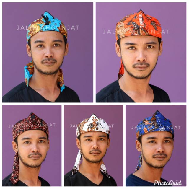 Blangkon iket sunda batik cirebonan-iket batik cirebonan