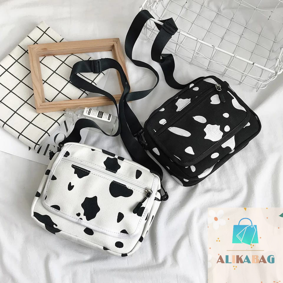 ALIKA BAG - Handbag / Slempang  Wanita Motif Sapi Cute Fashion