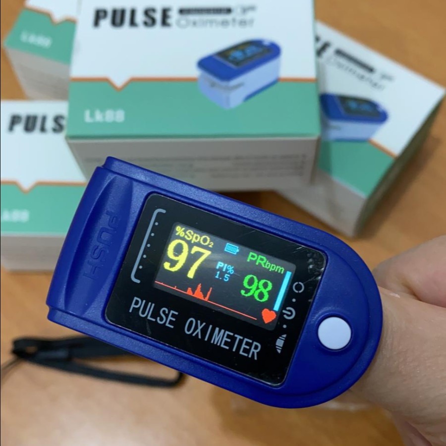 Oximeter Oxymeter Oksimeter Fingertip Pulse Ukur heartrate kadar oksigen darah Murah