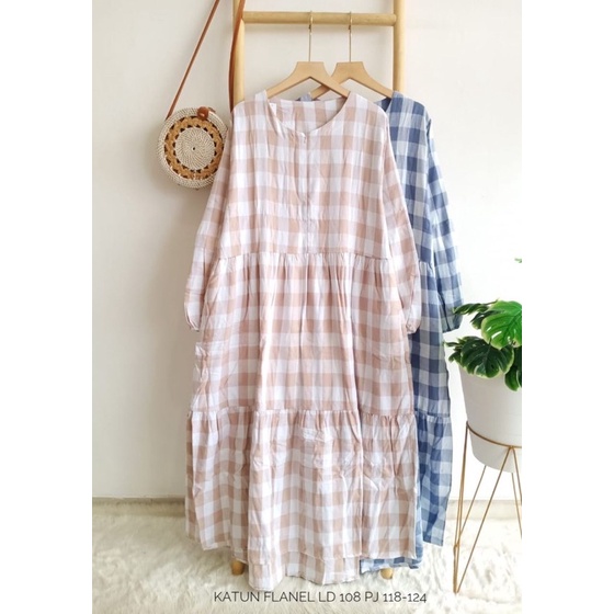 tunik katun flanel import