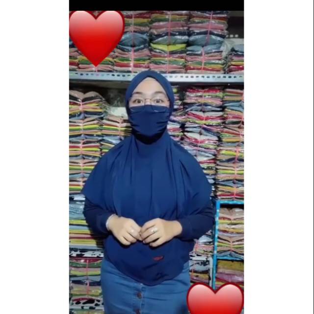 NIQAB TALI ORI AL ADHA ||HIJAB NIQAB SEMI JUMBO|| NIQAB TALI JERSEY JUMBO