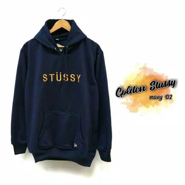 (BIG SALE) Bisa (COD) Hoodie Sweater STUSSY BORDIR Polos Fleece Tebal