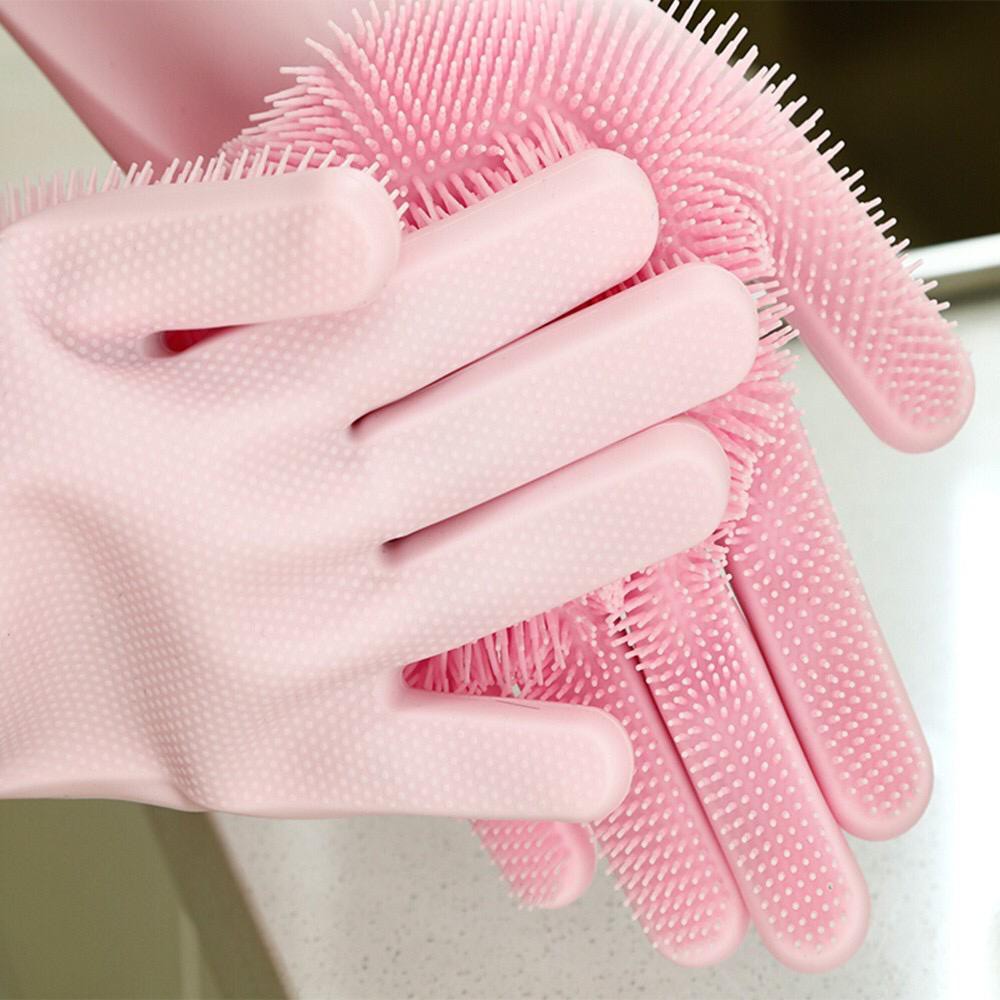 [ Sepasang ] 1Pc Sarung Tangan Cuci Piring/Sarung Tangan Karet Serbaguna/Magic Glove/Washing Glove