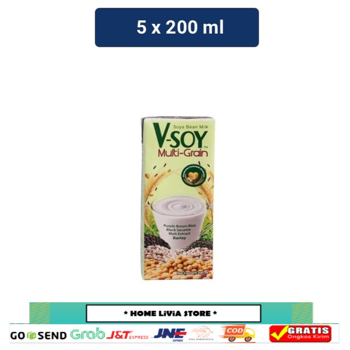 

V-SOY Susu Kedelai Multi Grain 5 x 200 mL