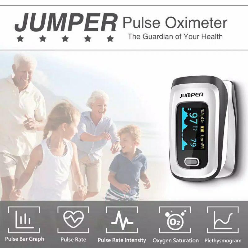 Oximeter Fingertip Pulse SpO2 Alat Ukur Saturasi Oksigen Dalam Darah OLED