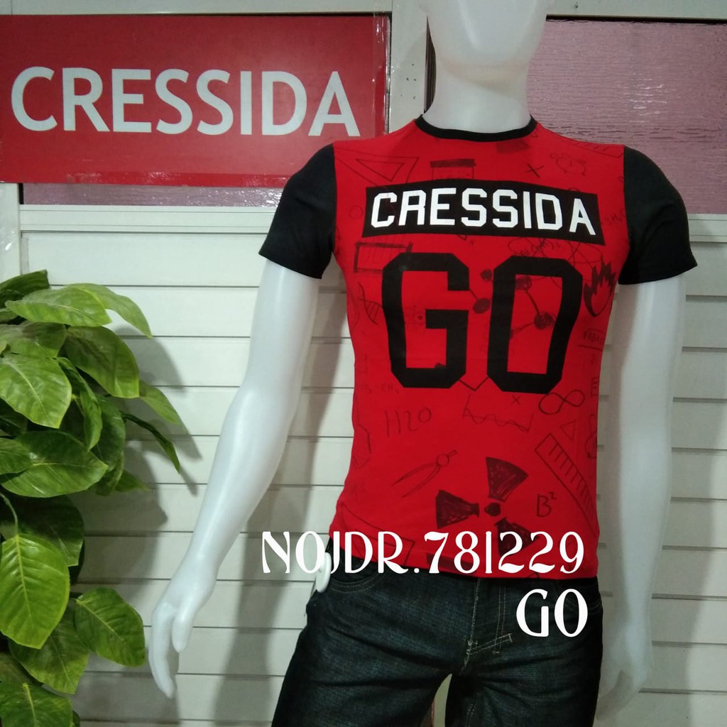 gof CRESSIDA+ NOJ2 KAOS FASHION 100% ORIGINAL Atasan Baju Pria JUNIOR