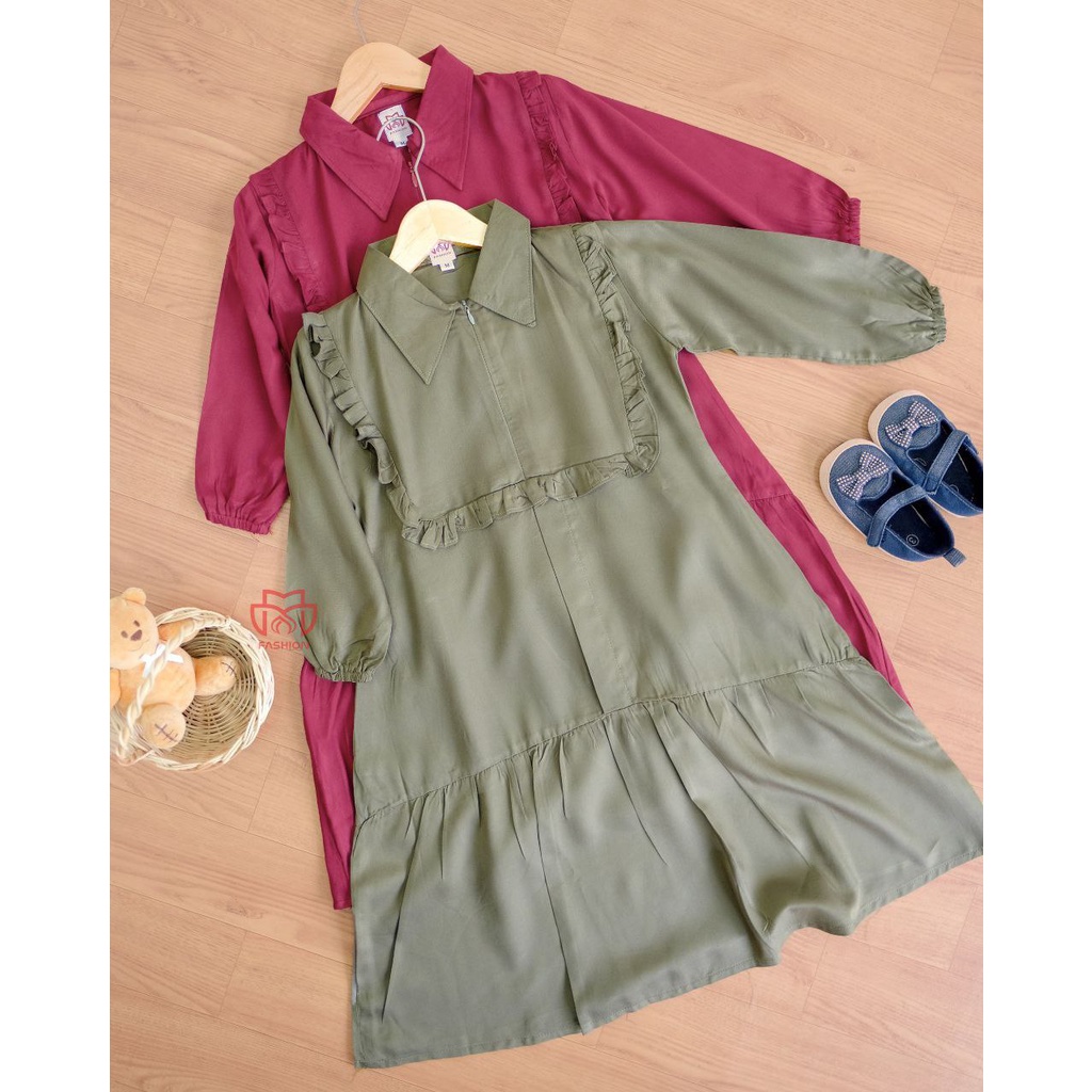 GAMIS ANAK NARA DRESS | BAHAN RAYON TWILL | TERSEDIA SIZE M - XL | GAMIS MOTIF PREMIUM MM FASHION