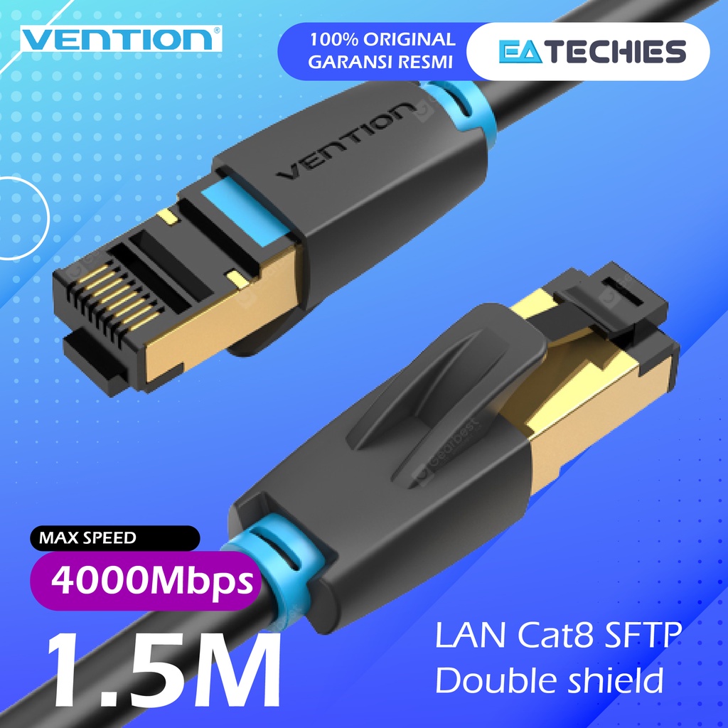 [1.5M] Vention Kabel LAN Cat8 RJ45 Ethernet Internet Network Patch IKA