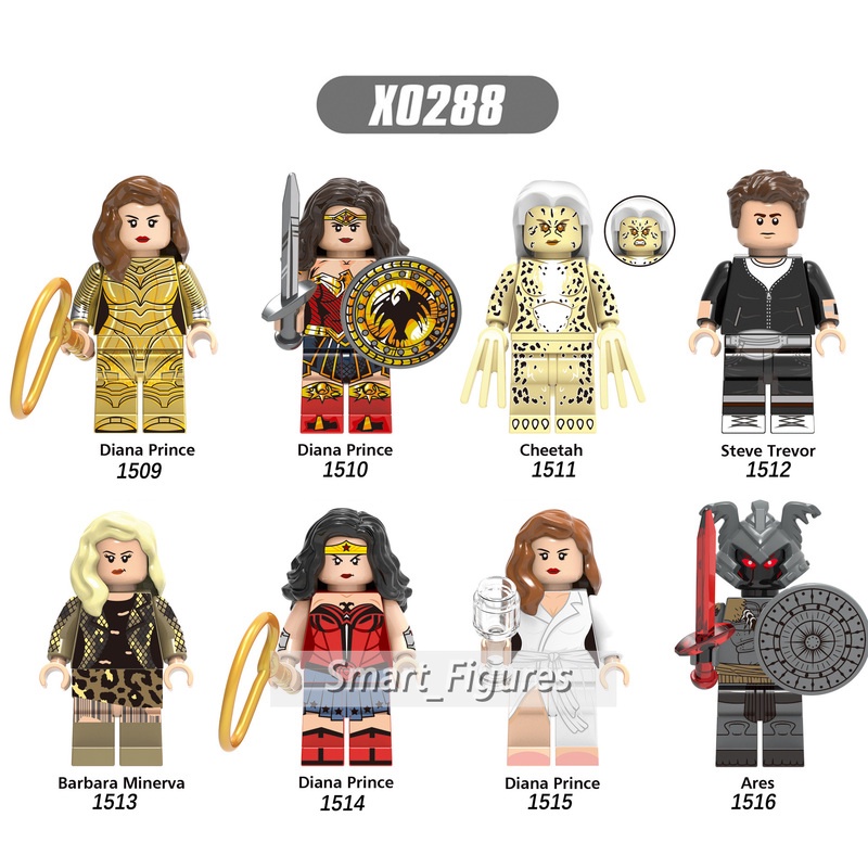 X0288 Mainan Action Figure Karakter Barbara Minerva Ares Diana Prince Steve Trevor Cheetah Seri Marvel DC