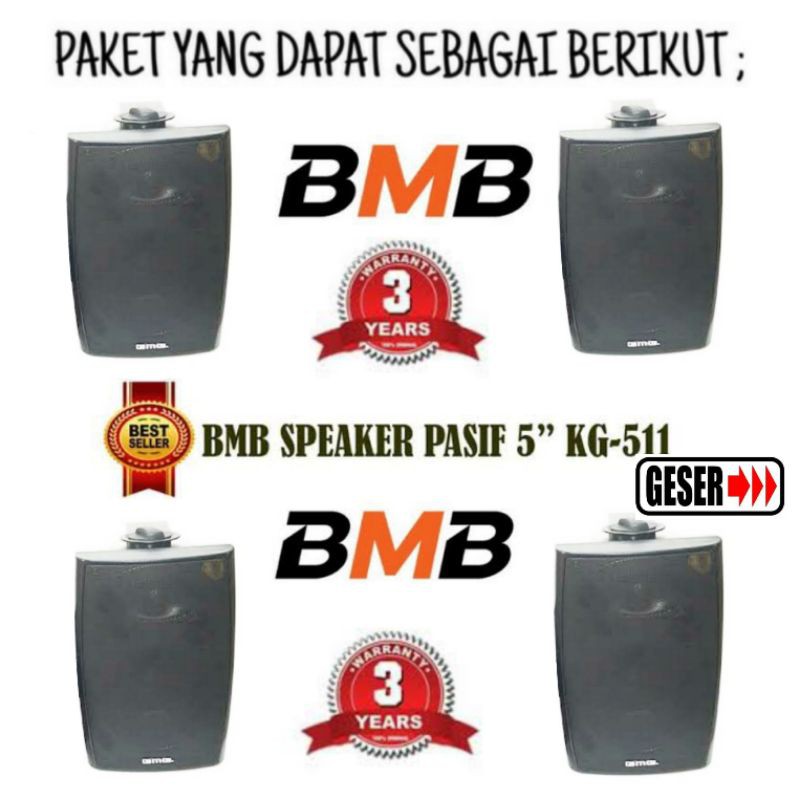 Paket Upgrade Sound Power Mixer Cafe Dan Restoran 4 Titik 5 Inch BMB KG-511