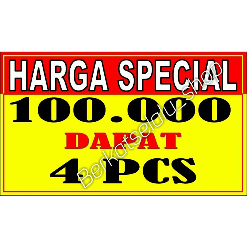 

karton tulisan harga spesial 100rb dapat 4 pcs