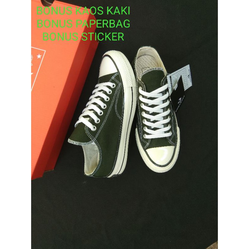 SEPATU CONV3RSE 70s GREEN HERBAL LOW PREMIUM BNIB MURAH