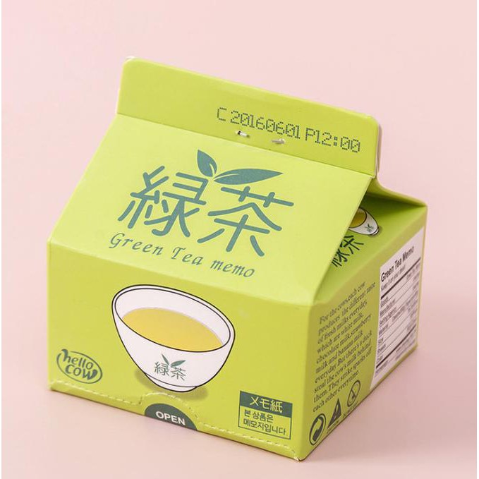 

Promo Awal tahun sticky notes notepad memo catatan motif kotak susu unik - green tea Cuci Gudang