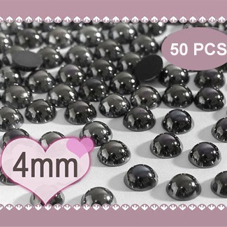 PEARL ROUND 4MM (50 PCS) DEKORASI NAIL ART KUKU ANAK MUTIARA