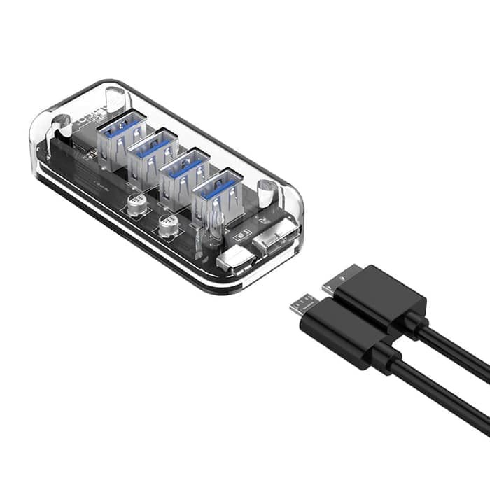 Orico F4U-U3 USB 3.0 HUB 4 Port Transparent - Theoretical Speed