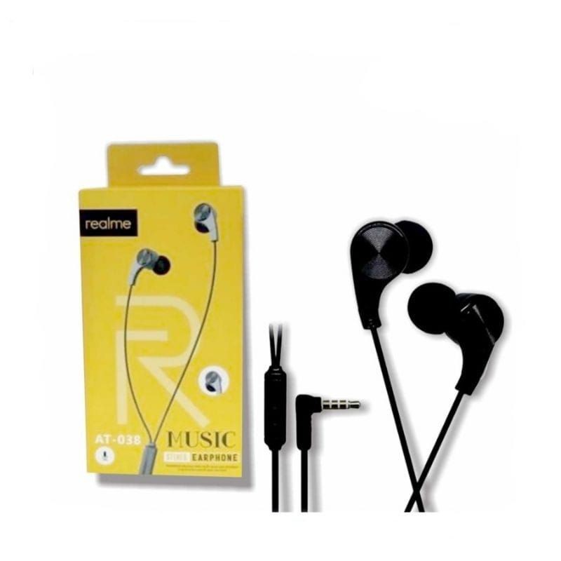 Headset REALME AT-038 Handsfree Earphone REALME AT-038 Extra Bass