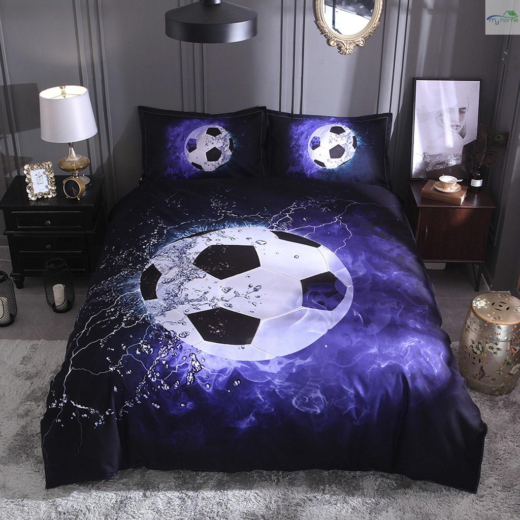 Keep Cod Bedding Set Football Court Pillowcase Bed Sheet Bed Cover Soft And Comfortable 2 3 Pieces Shopee Indonesia