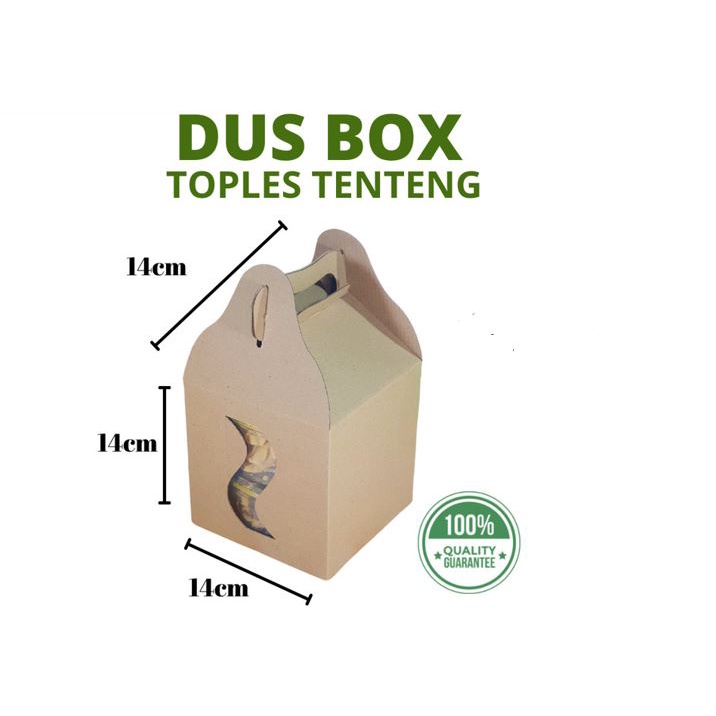 

Dus Kue Kering Box Kemasan Isi 2 Toples Polos Tenteng 14 x 14 x 14 cm