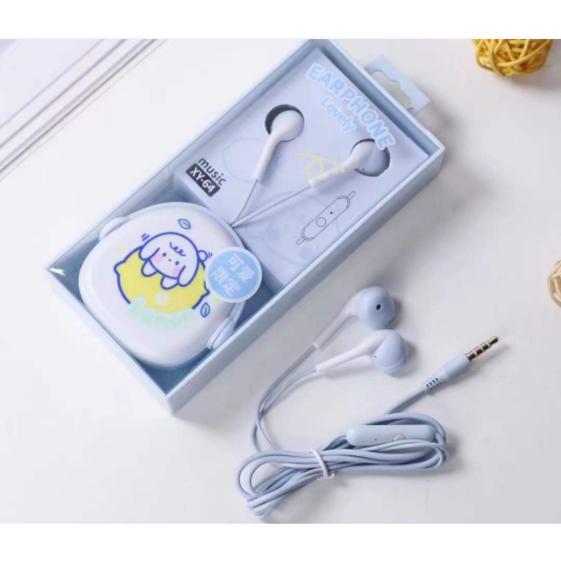 [XY-64] Headset Earphone Motif Lovely Fruits Animals / Wadah Earphone Kartun Hewan Buah-buahan Lucu