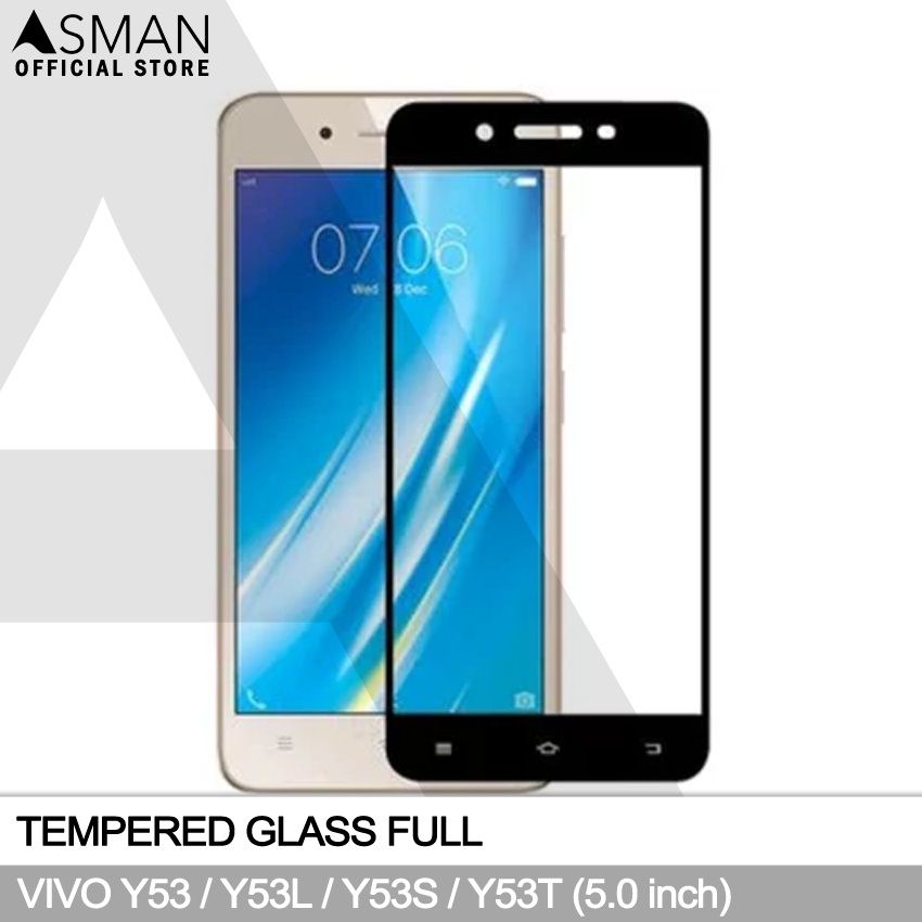 Tempered Glass Full VIVO Y53 (5.0&quot;) | Anti Gores Kaca - Hitam