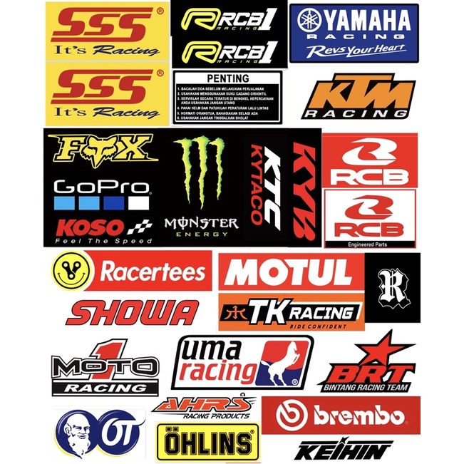 sticker pack yamaha sss gopro showa racertees