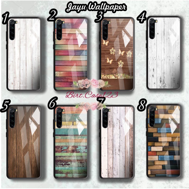 back case glass KAYU WALLPAPER Oppo A3s A1k A5 A9 2020 A7 F9 A5s A31 A52 A53 A92 A37 A57 A59 BC4939