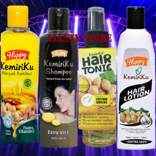 C.O.D*PAKET HAPPY KEMIRIKU 4IN1 (SHAMPO + HAIR TONIC + HAIR LOTION + MINYAK)