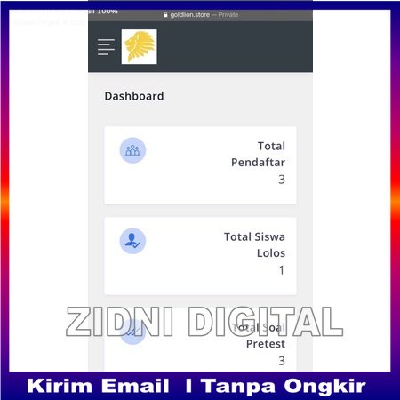 Aplikasi PPDB Berbasis web ZIDNI DIGITAL OFFICIAL