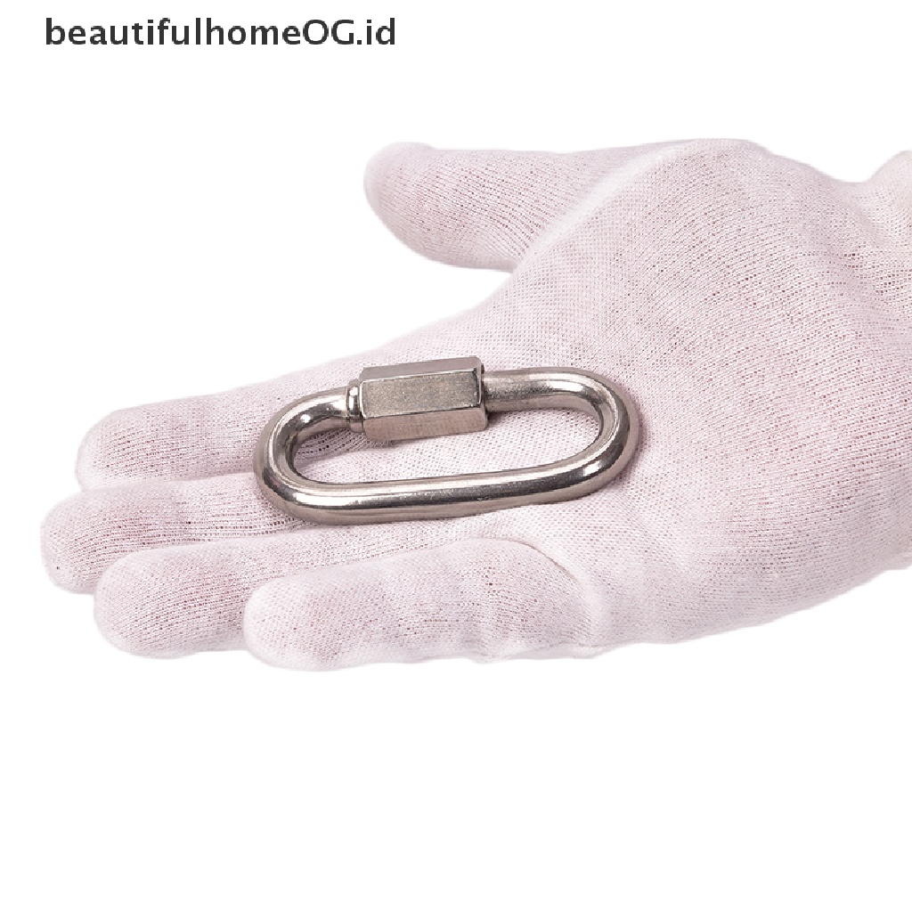 / Beautifulhomeog.id / Set Carabiner Stainless Steel Dengan Kunci Sekrup Untuk Panjat Tebing