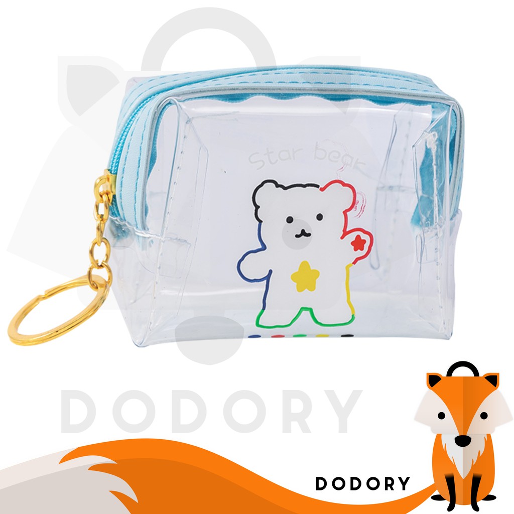 DODORY HL0122 Pouch Transparan Mini Tas Kosmetik Motif Lucu Make Up Bag Serbaguna