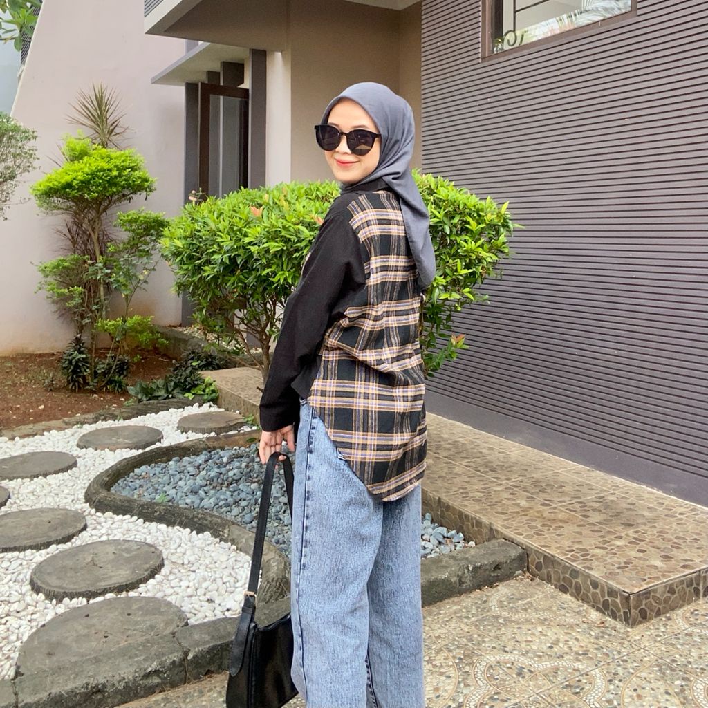 Tartan Shirt Kombinasi / Kemeja Tartan (33)-1