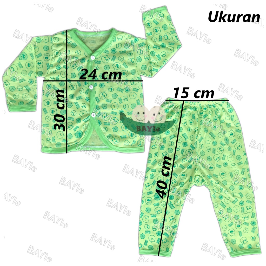 BAYIe - 1 SET Setelan Baju Bayi Panjang+Celana Panjang WARNA Motif BEAR umur 0-3 bulan/baju anak laki-laki/perempuan