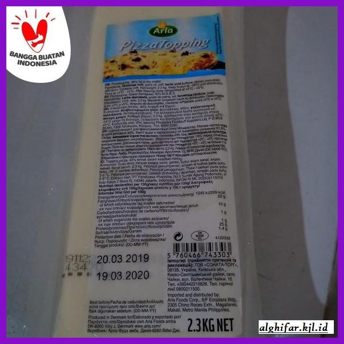 

Ujekujek- Mozarella Arla / Topping Arla / Arla Mozarella 2,3Kg (Khusus Gojek) -Original.