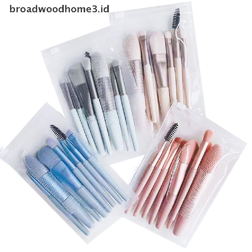 8pcs / Set Brush Eyeshadow Mini Portable Untuk Makeup / Kosmetik Wanita