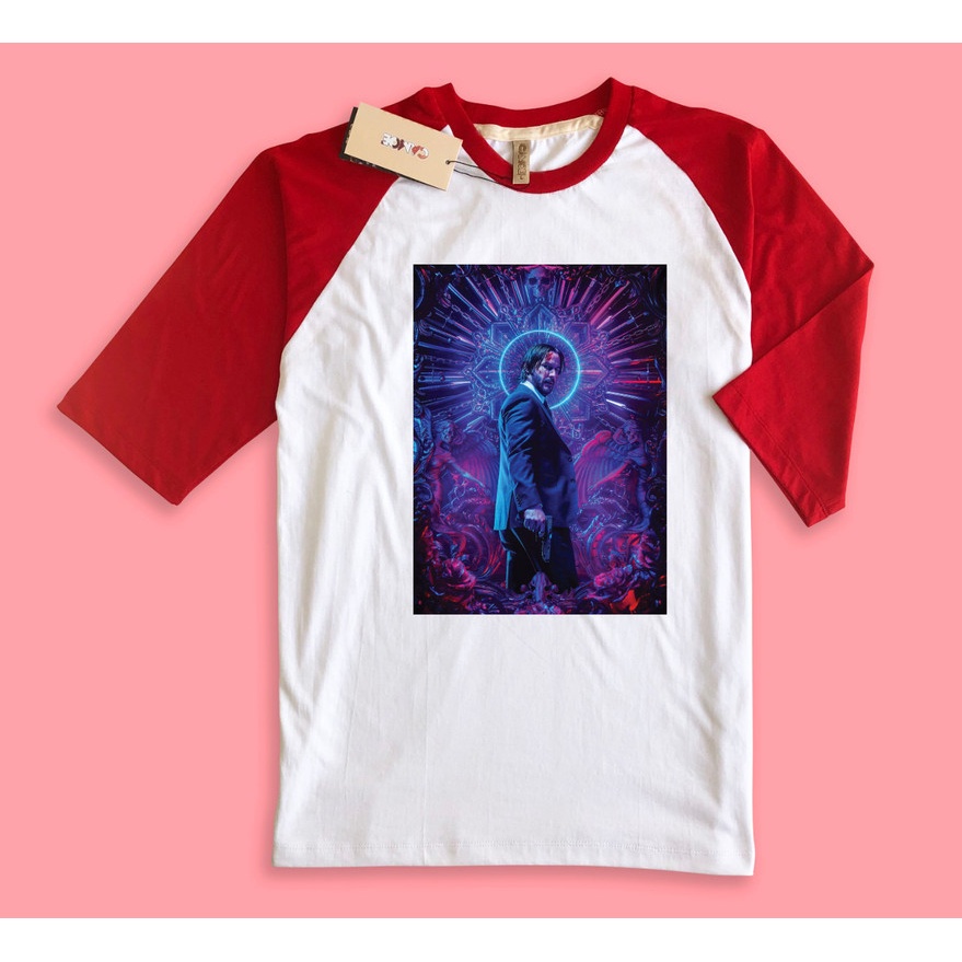 Kaos Raglan John Wick Poster 3D