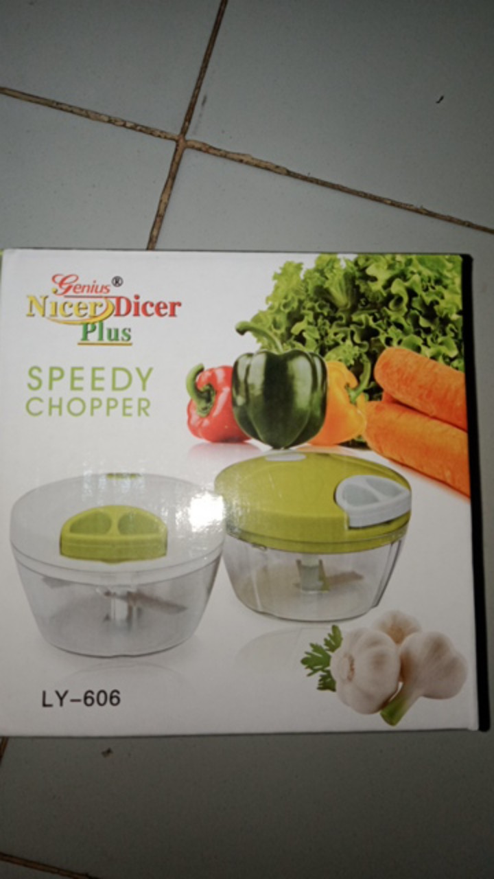 Grinder Mixer Serbaguna Genius Nicer Dicer Plus 3 Mata Pisau / Blender Cincang Daging, Bumbu, Bawang