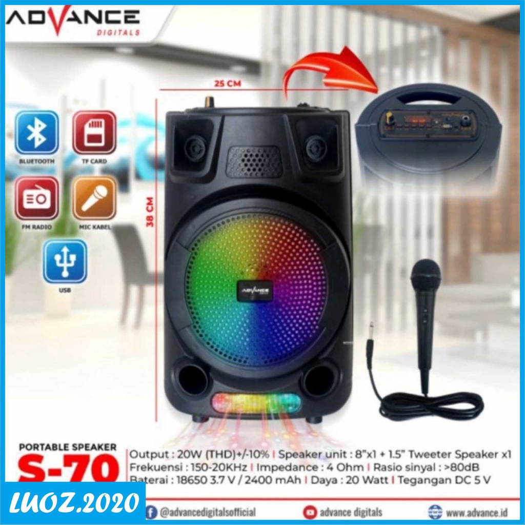 SPEAKER ADVANCE S-70 | SPEAKER KARAOKE | SPEAKER PORTABLE MURAH