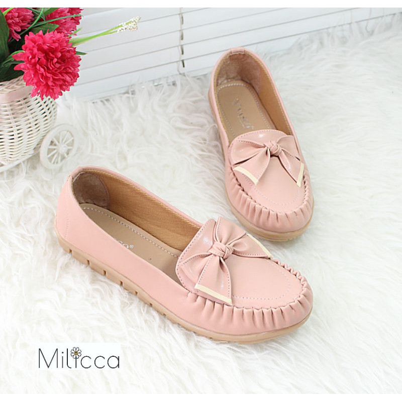 Milicca Breylina Sepatu Flat wanita Flat Shoes Sol Karet