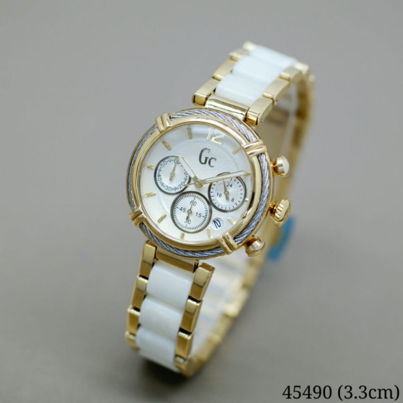 (COD)✅JAM TANGAN WANITA GC 5490L RANTAI CRONO AKTIF FREE BOX KANCING
