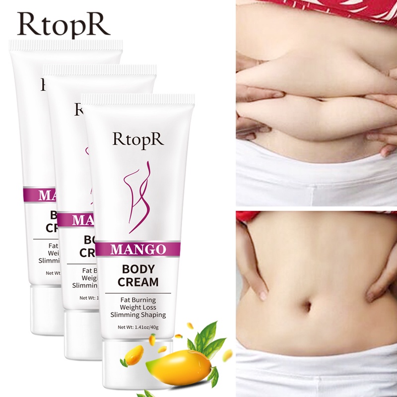 Rtopr Krim Slimming pinggang krim panas untuk menurunkan berat badan Slimming Weight Lose Body Cream Shaping Create Beautiful Curve Firming Cellulite 40g